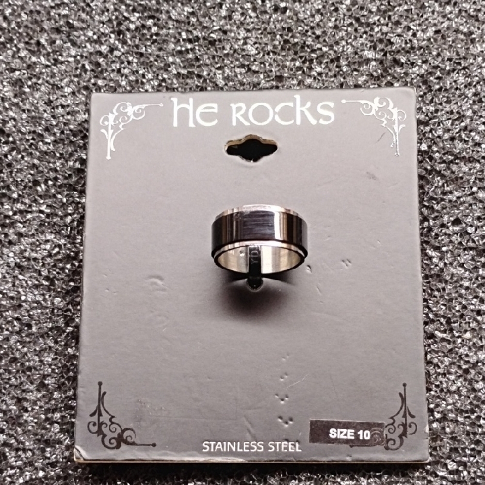 He Rocks Stainless‎ Steel Ring